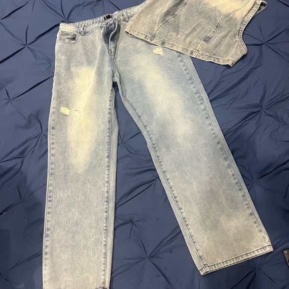 Shape Acid Wash Denim Set – Crop Top & Flare Jeans - Picture 2 of 8